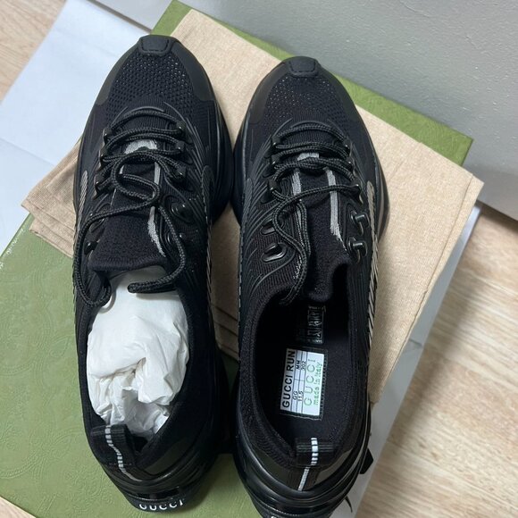 MEN Gucci Gucci Run Sneaker 'All Black' 714658-USM10-8442 - Picture 4 of 9